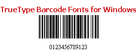 TrueType 1D Barcode Font Package screenshot
