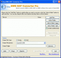 DWG to DXF Converter Pro 2010.11.1 screenshot