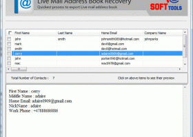 Live Mail Contacts to vCard Converter screenshot