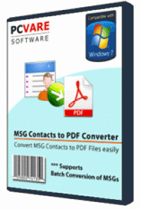 MSG Contacts to PDF Converter screenshot