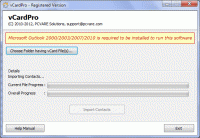vCard to Outlook Conversion screenshot