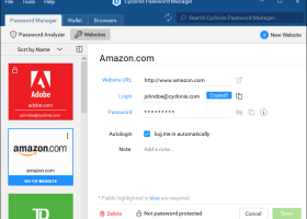 Cyclonis Password Manager screenshot