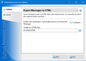 Export Messages to HTML for Outlook screenshot