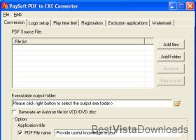 VaySoft PDF to EXE Converter screenshot
