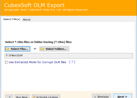 CubexSoft OLM Export screenshot