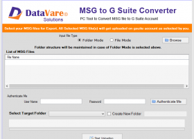 Datavare MSG to G Suite Converter screenshot