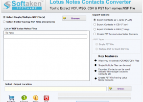 Softaken Lotus Notes Contacts Converter screenshot