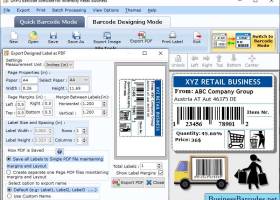 Retail Barcode Label Maker Software screenshot