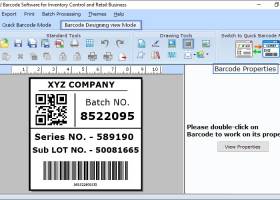 Retail Logistics Barcode Maker Software screenshot