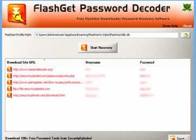 FlashGet Password Decoder screenshot