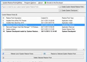 Restore Point Creator Portable screenshot