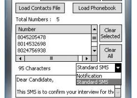 PDA Group Text Messaging Utility screenshot