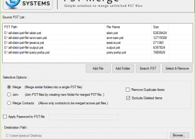 PST Merge Tool screenshot