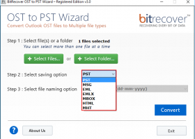 Backup Outlook Exchange OST to PST screenshot