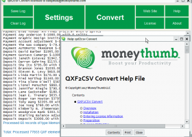 QXF2CSV Convert screenshot