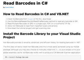 Read Barcode in C# screenshot