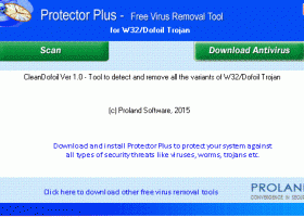 W32/Dofoil Free Virus Removal Tool screenshot