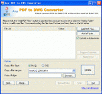 Any PDF to DWG Converter 2010.11.1 screenshot
