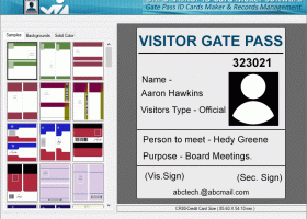 Visitor ID Gate Pass Maker Software screenshot