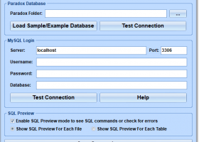Paradox Tables To MySQL Converter Software screenshot