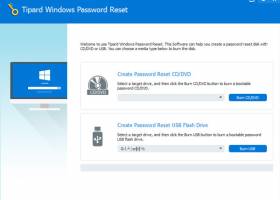 Tipard Windows Password Reset screenshot