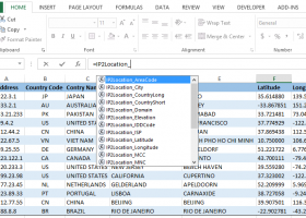 IP2Location Excel Add-In screenshot