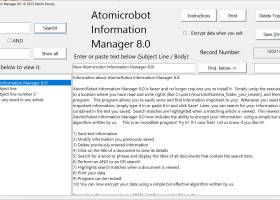 Atomicrobot Information Manager screenshot