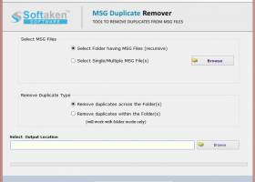 Softaken MSG Duplicate Remover screenshot