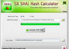 SX SHA1 Hash Calculator screenshot