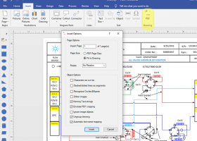 Insert PDF for Visio screenshot