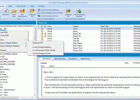 Exchange Server EDB Mailbox Recovery screenshot