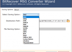 Convert MSG to Thunderbird screenshot