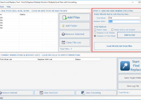 Excel Search and Replace Tool screenshot