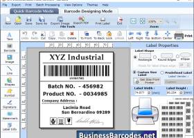 Integrated Barcode Label Maker Tool screenshot