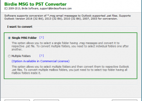 Convert MSG to PST screenshot