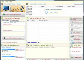Multiple Phone Bulk SMS Sender Multiport screenshot