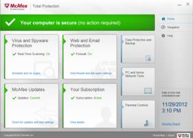 McAfee Total Protection screenshot