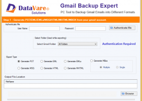 DataVare Gmail Backup Expert screenshot