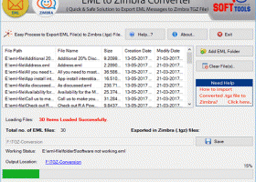 EML to Zimbra screenshot