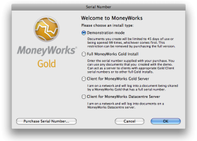 MoneyWorks Cashbook screenshot