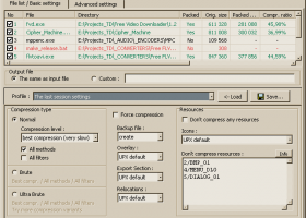 UPX for Windows screenshot