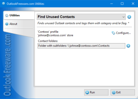 Find Unused Contacts for Outlook screenshot