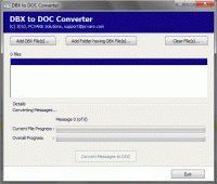 DBX to DOC Converter screenshot