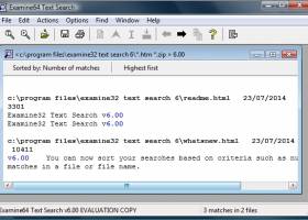 Examine64 Text Search screenshot