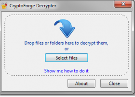 CryptoForge Decrypter screenshot