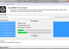 Mbox to Outlook Transfer screenshot
