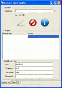 Xls2MySQL screenshot