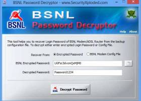 BSNL Password Decryptor screenshot