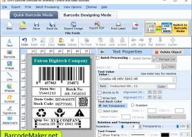 Retail Business Barcode Designing Tool screenshot