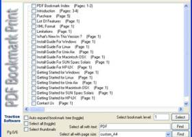 PDF Bookmark Print screenshot